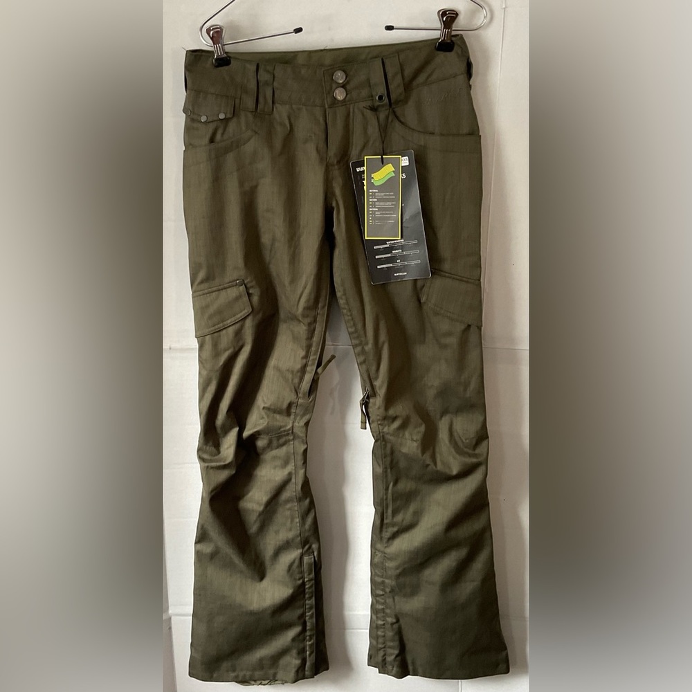 Burton dryride white collection TWC broomstick snow pants woman’s green XXS